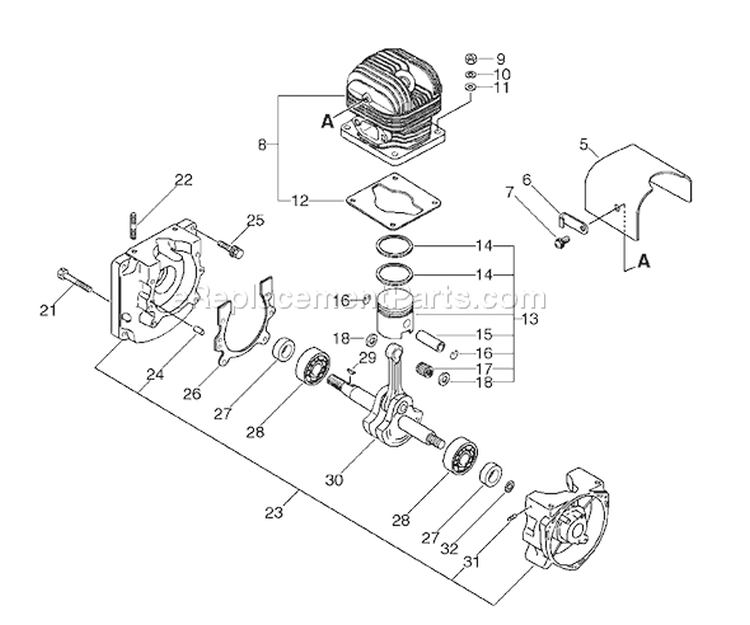 Page C Diagram and Parts List for PB-400E Type 2E - 509501 Echo Leaf Blower / Vacuum