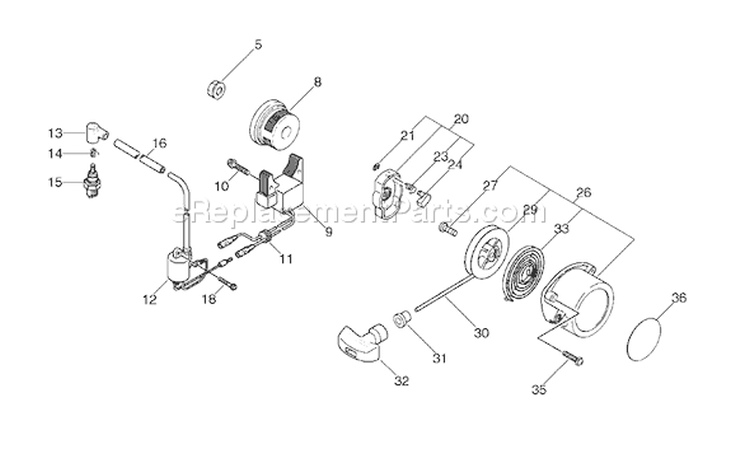 Page G Diagram and Parts List for PB-400E Type 2E - 509501 Echo Leaf Blower / Vacuum