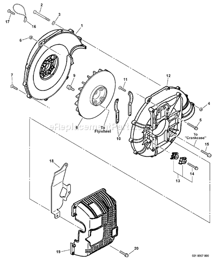 Page F Diagram and Parts List for PB-403H 09001001-09999999 Echo Leaf Blower / Vacuum