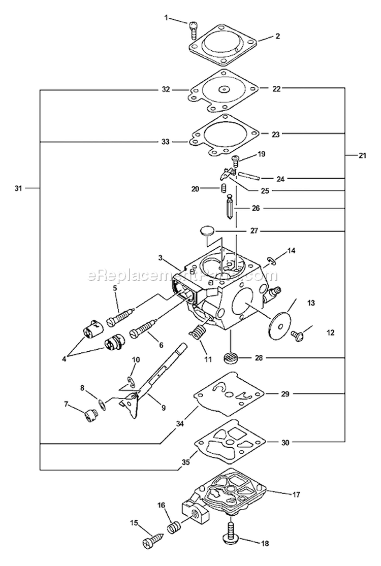 Page C Diagram and Parts List for PB-410 03001001-03999999 Echo Leaf Blower / Vacuum
