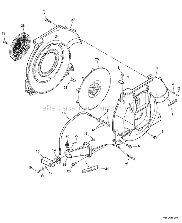 Page E Diagram and Parts List for PB-410 03001001-03999999 Echo Leaf Blower / Vacuum