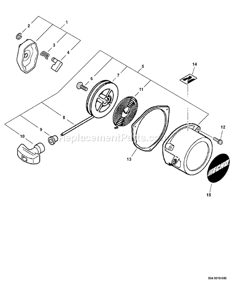 Page K Diagram and Parts List for PB-410 P09411001001-P09411999999 Echo Leaf Blower / Vacuum