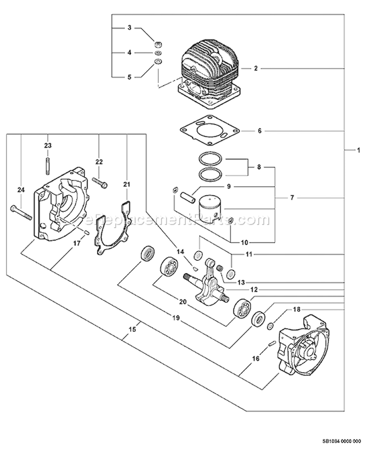 Page D Diagram and Parts List for PB-410 P09411001001-P09411999999 Echo Leaf Blower / Vacuum