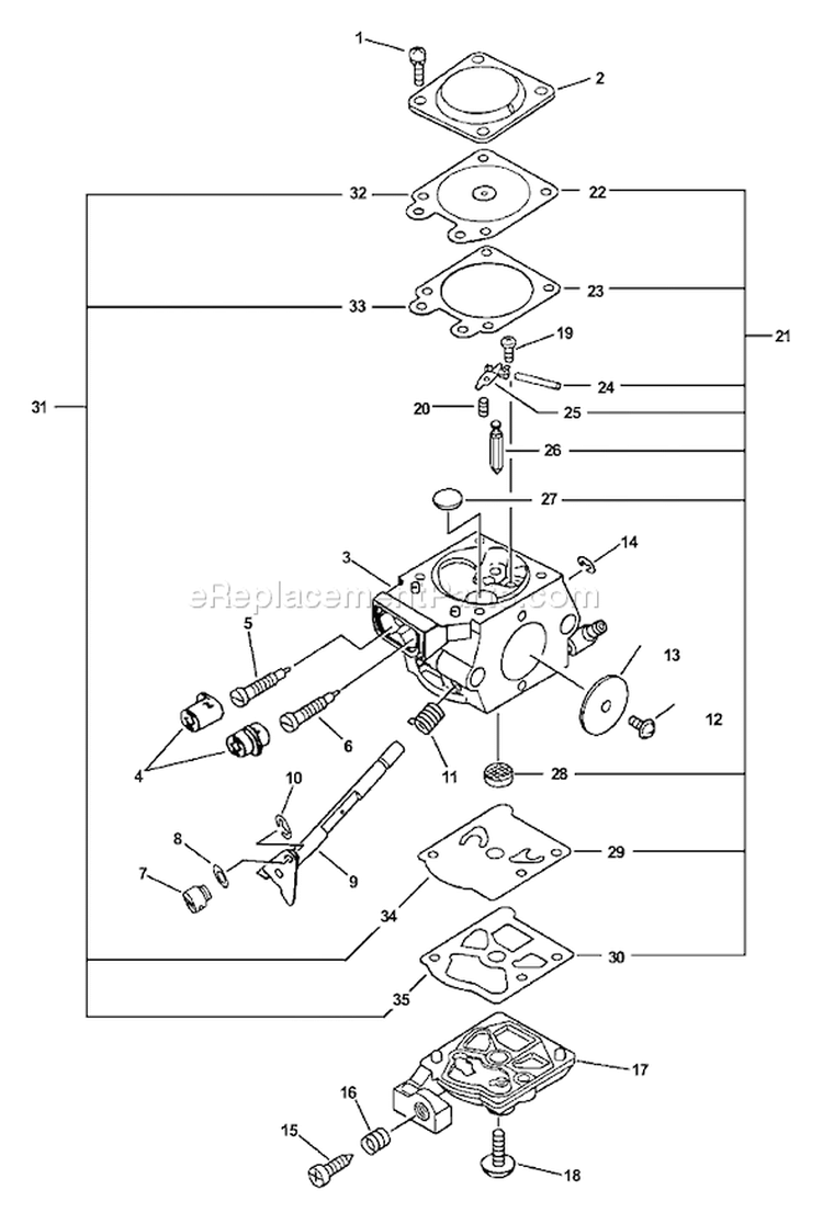 Page C Diagram and Parts List for PB-411 02001001-02999999 Echo Leaf Blower / Vacuum