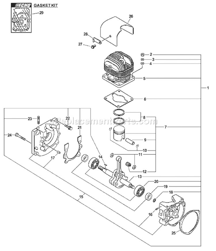 Page D Diagram and Parts List for PB-411 02001001-02999999 Echo Leaf Blower / Vacuum