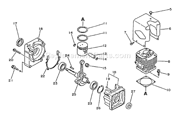 Page C Diagram and Parts List for PB-4500 0034075 and Below Echo Leaf Blower / Vacuum