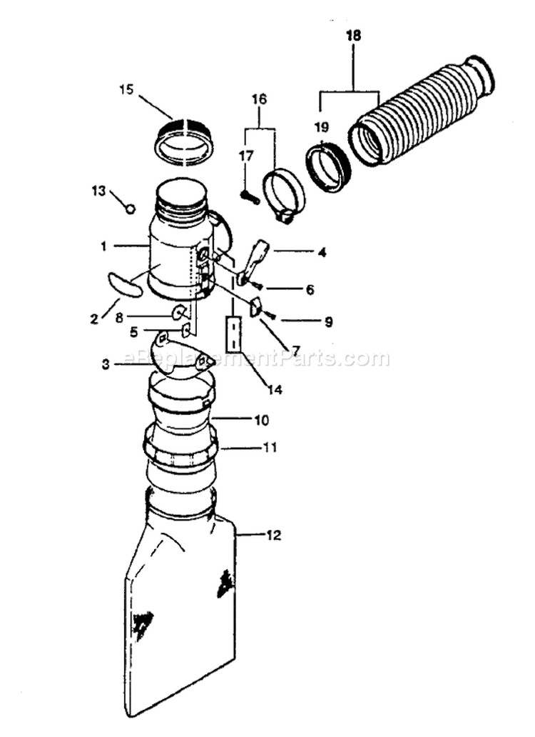 Page I Diagram and Parts List for PB-4500 0034075 and Below Echo Leaf Blower / Vacuum