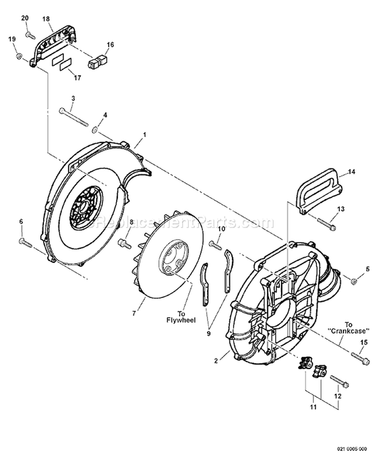 Page G Diagram and Parts List for PB-461LN 02001001-02999999 Echo Leaf Blower / Vacuum