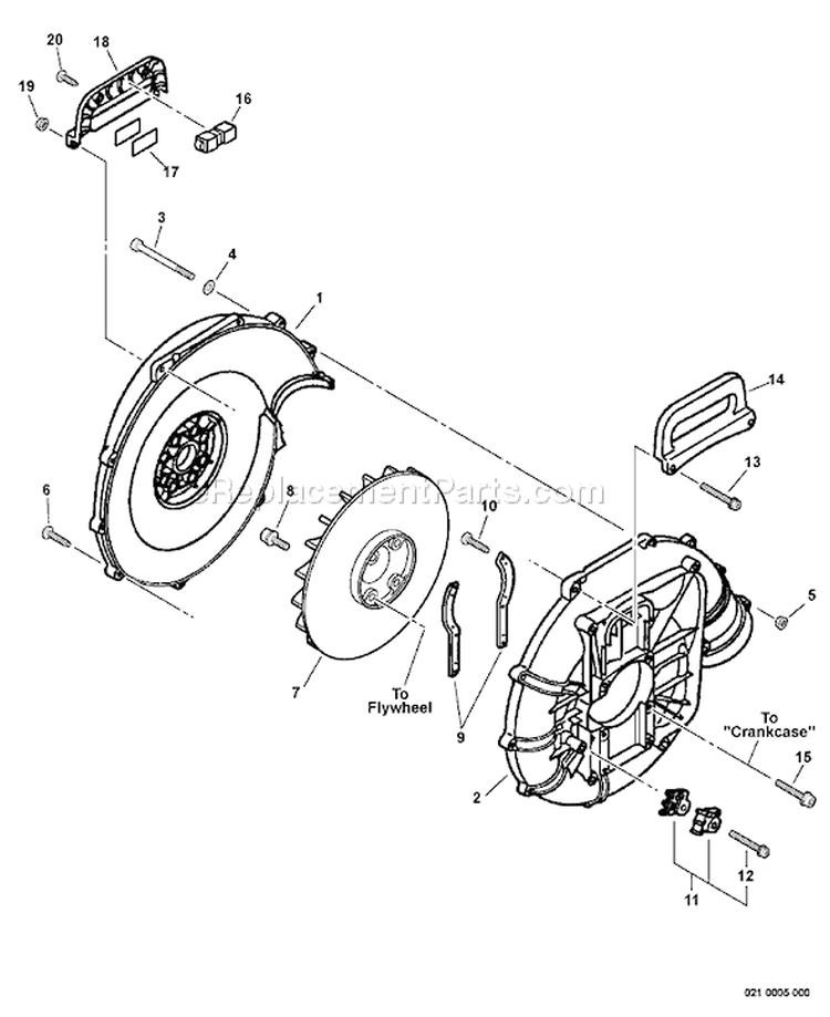 Page G Diagram and Parts List for PB-460LN 03001001-03999999 Echo Leaf Blower / Vacuum