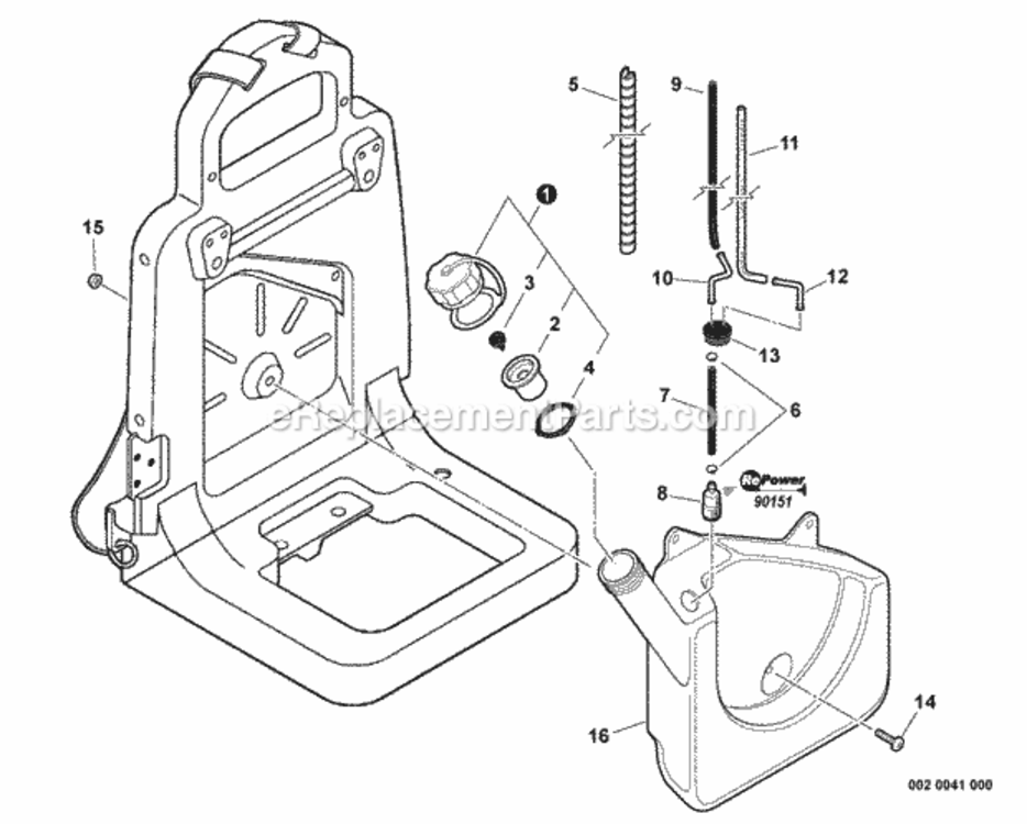 Fuel_System Diagram and Parts List for PB-500H P31513001001 - P31513999999 Echo Leaf Blower / Vacuum