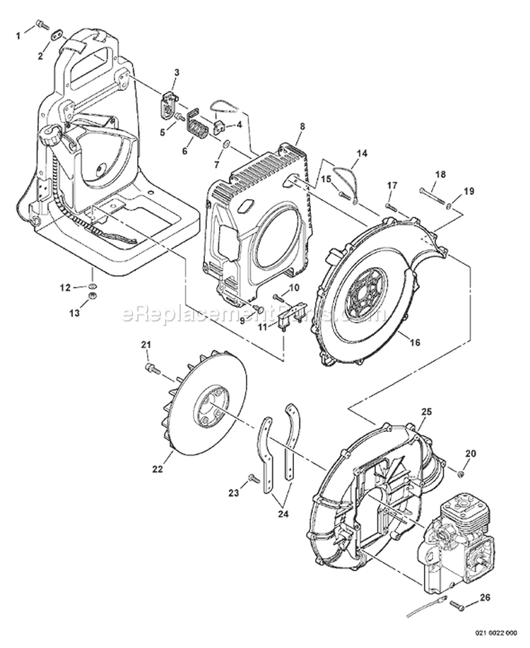 Page F Diagram and Parts List for PB-500H P02112001001-P02112999999 Echo Leaf Blower / Vacuum