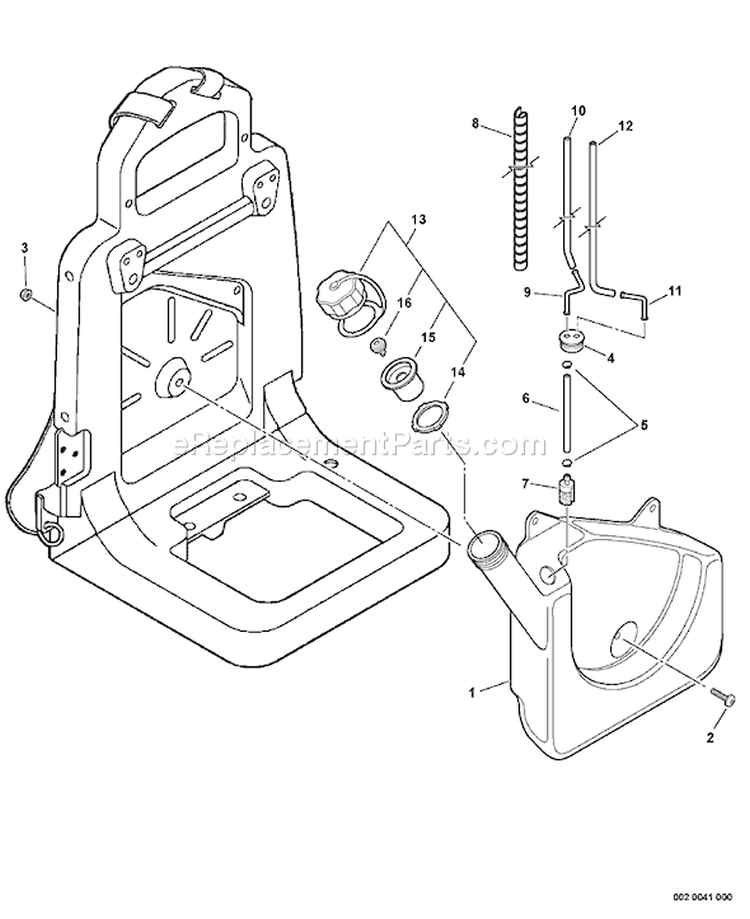 Page G Diagram and Parts List for PB-500H P02112001001-P02112999999 Echo Leaf Blower / Vacuum