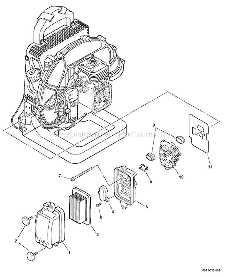 Page I Diagram and Parts List for PB-500T P02212001001-P02212999999 Echo Leaf Blower / Vacuum
