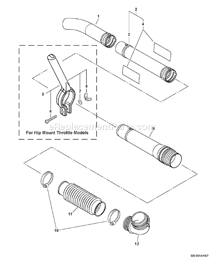 Page B Diagram and Parts List for PB-60HT 568896-999999 Echo Leaf Blower / Vacuum