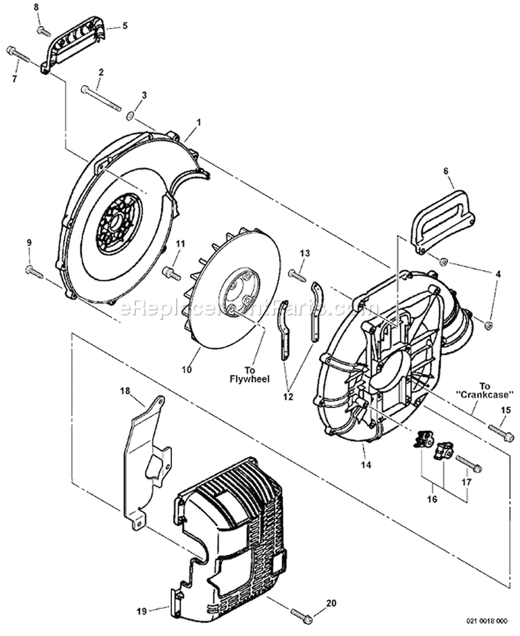 Page E Diagram and Parts List for PB-610 09001001-09999999 Echo Leaf Blower / Vacuum
