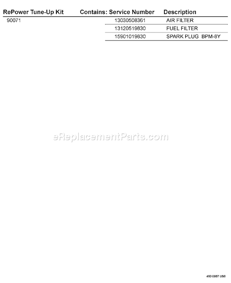 Page N Diagram and Parts List for PB-460LN 03001001-03999999 Echo Leaf Blower / Vacuum
