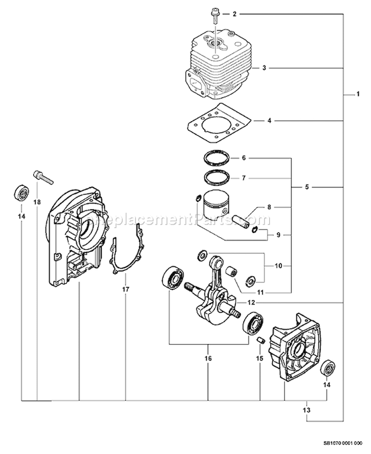Page D Diagram and Parts List for PB-650H 05001001-05999999 Echo Leaf Blower / Vacuum