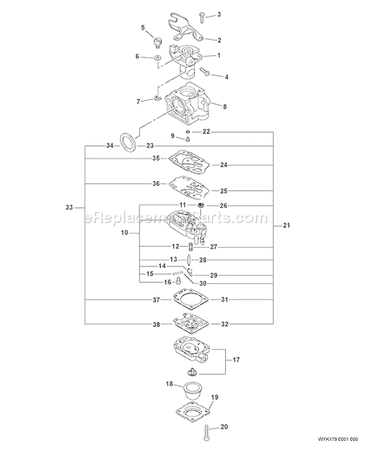 Page C Diagram and Parts List for PB-750T 07001001 - 07001432 Echo Leaf Blower / Vacuum