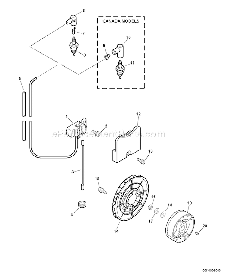 Page G Diagram and Parts List for PB-750T 07001001 - 07001432 Echo Leaf Blower / Vacuum