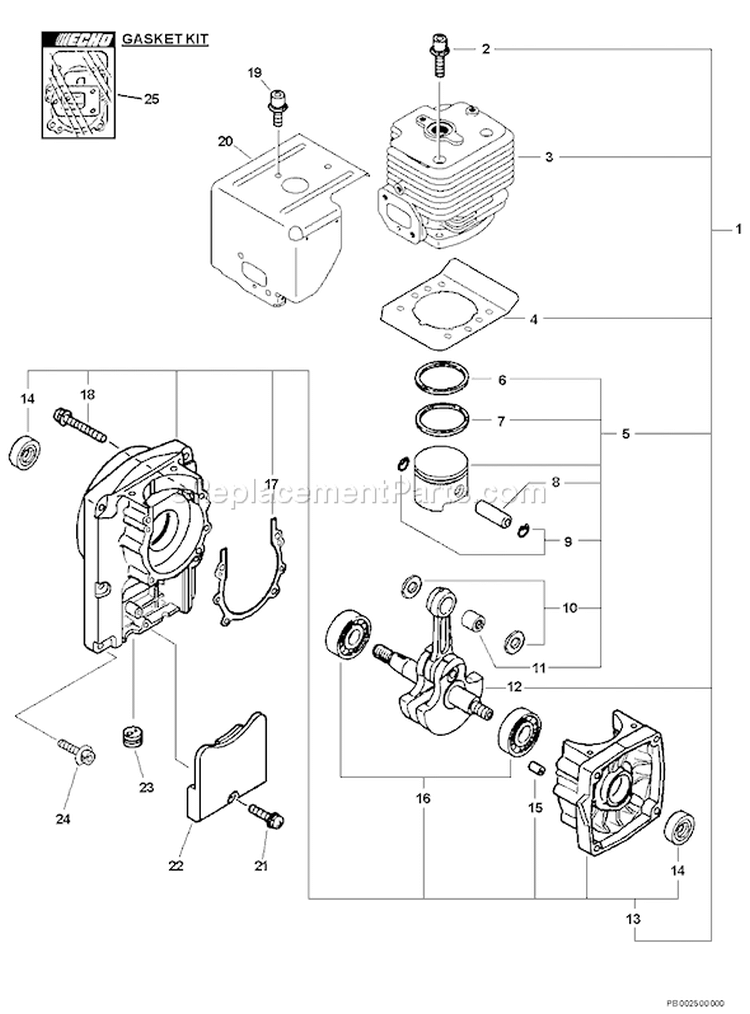 Page C Diagram and Parts List for PB-755H 06001027 - 06999999 Echo Leaf Blower / Vacuum