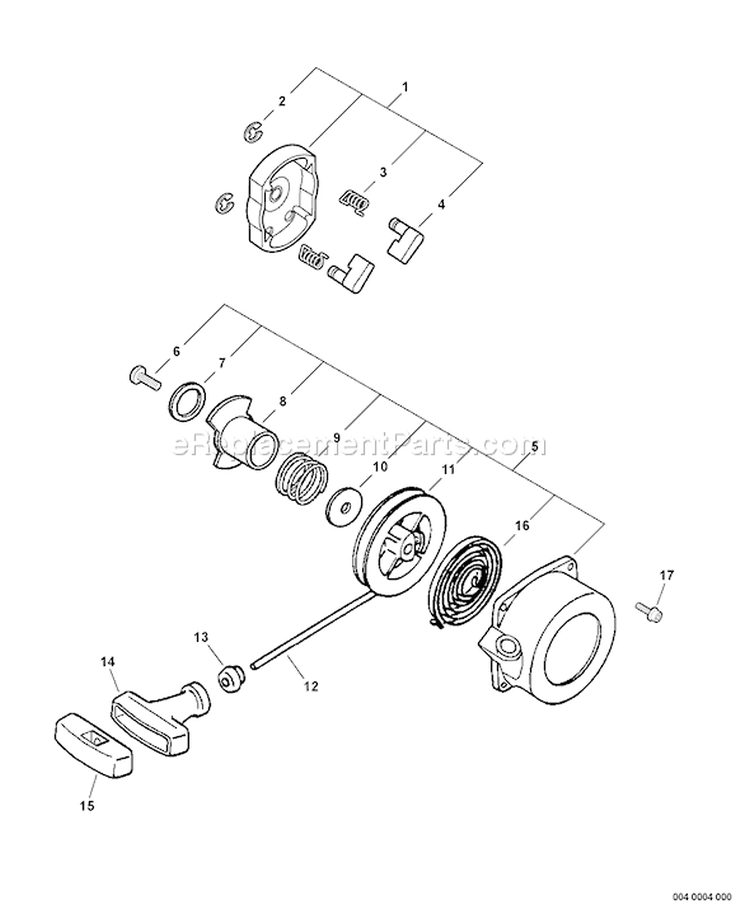 Page M Diagram and Parts List for PB-651H 07001237 - 07999999 Echo Leaf Blower / Vacuum