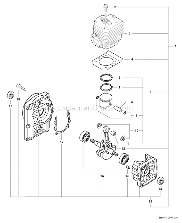 Page D Diagram and Parts List for PB-651H 07001237 - 07999999 Echo Leaf Blower / Vacuum