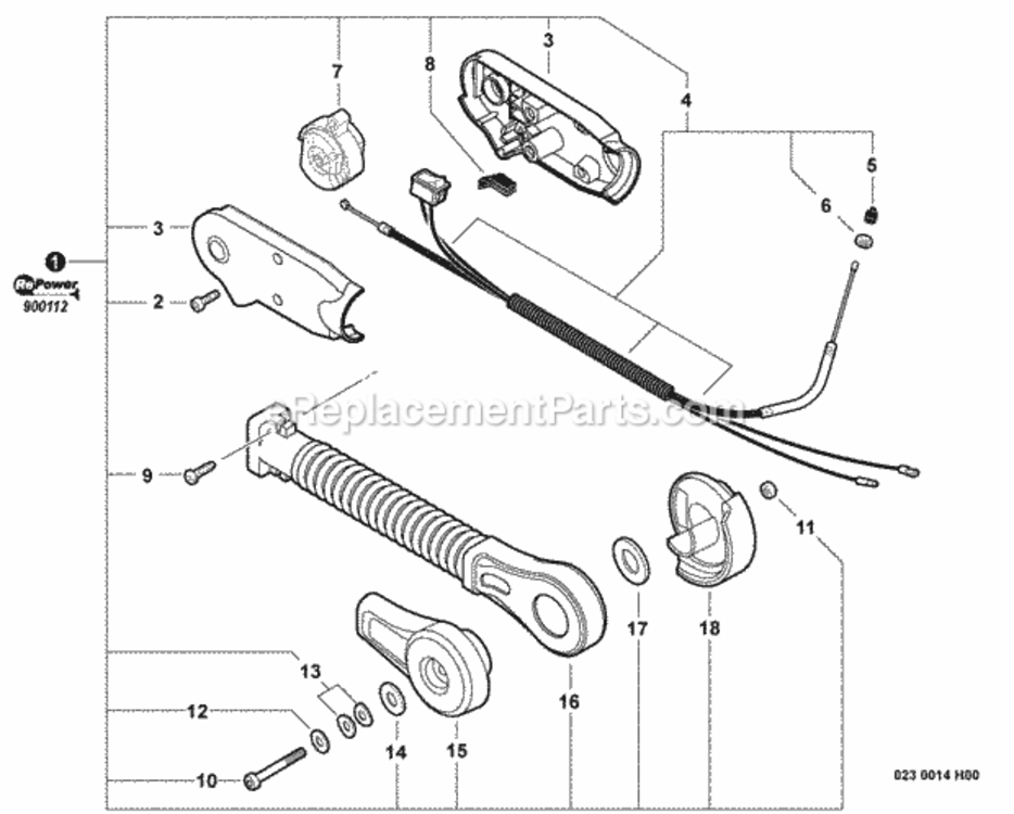 900112_Repower_Hip_Mount_Throttle_Control_Kit Diagram and Parts List for PB-760LNH P39511001001 - P39511999999 Echo Leaf Blower / Vacuum