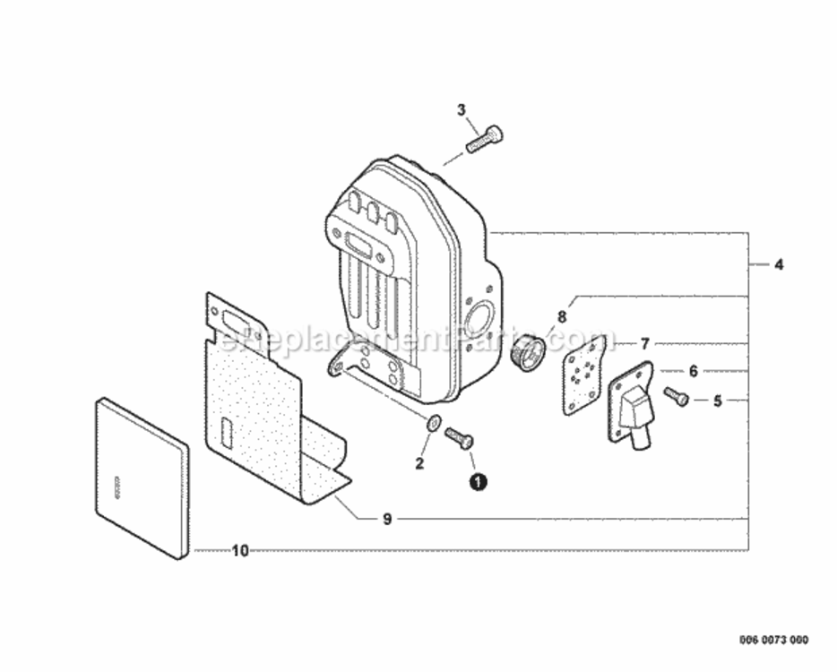 Exhaust Diagram and Parts List for PB-760LNH P39511001001 - P39511999999 Echo Leaf Blower / Vacuum