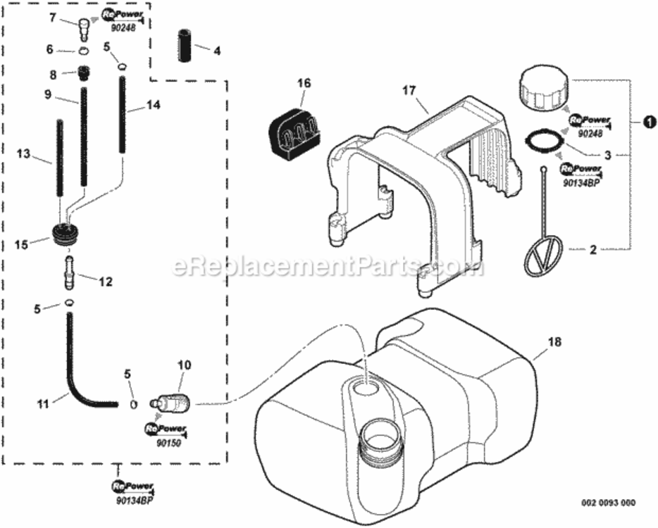 Fuel_System Diagram and Parts List for PB-760LNH P39511001001 - P39511999999 Echo Leaf Blower / Vacuum