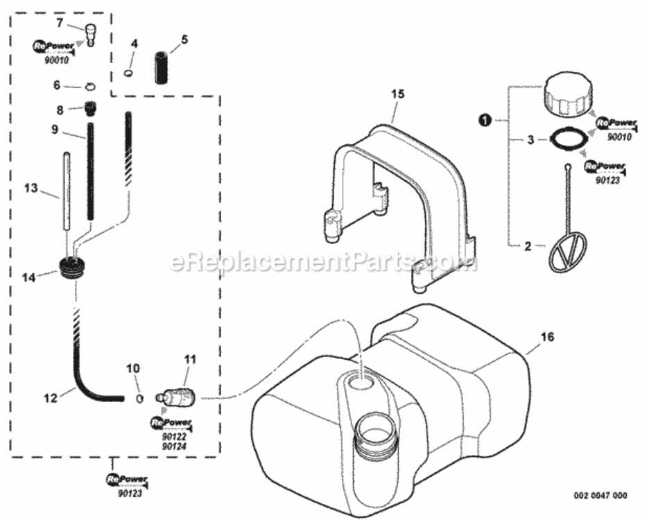 Fuel_System Diagram and Parts List for PB-770H P30613001001 - P30613999999 Echo Leaf Blower / Vacuum