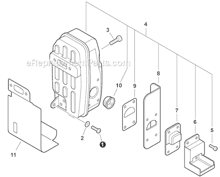 Exhaust Diagram and Parts List for PB-770T P03012001001-P03012999999 Echo Leaf Blower / Vacuum