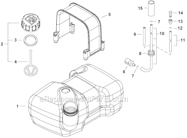 Fuel System Diagram and Parts List for PB-770T P30713001001-P30713999999 Echo Leaf Blower / Vacuum