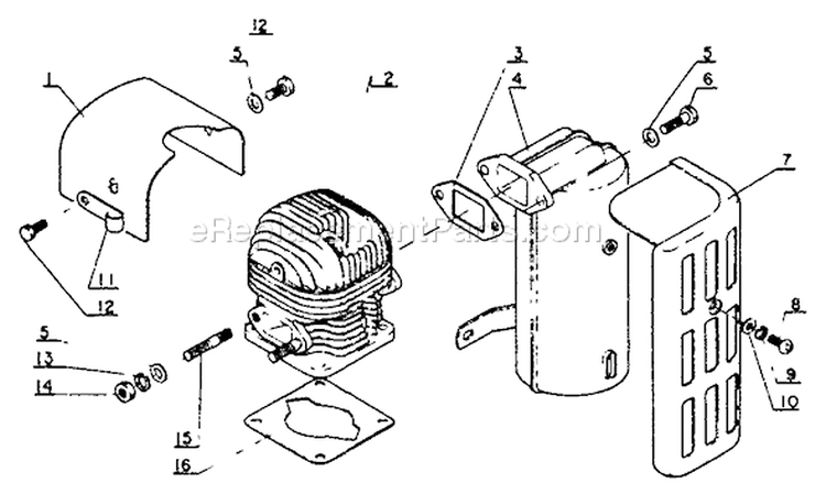 Page H Diagram and Parts List for PB-9 After S/N 001001 Echo Leaf Blower / Vacuum
