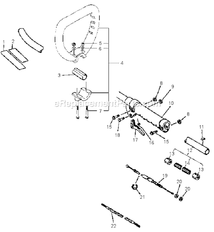 Part Location Diagram of 61020655330 Echo Main Pipe Asy