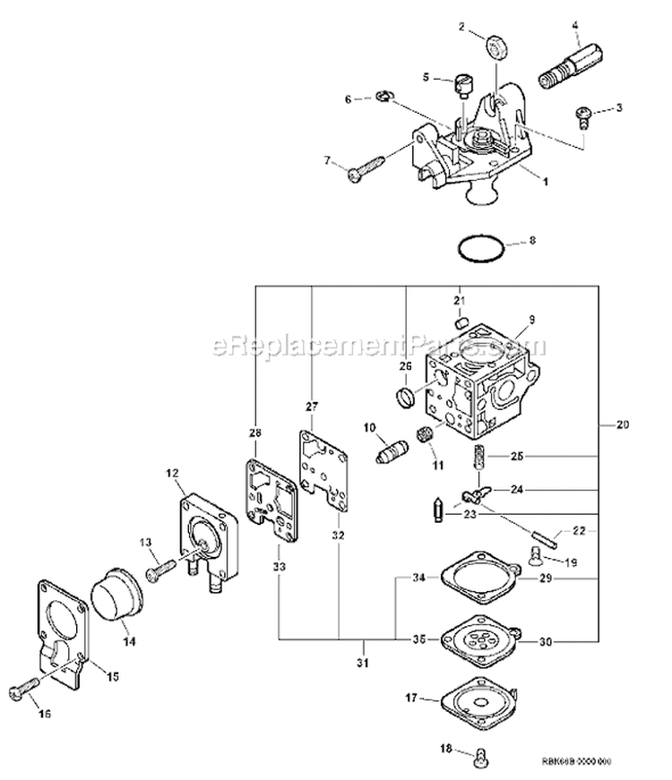 Page A Diagram and Parts List for PE-200 07001001 - 07001032 Echo Edger