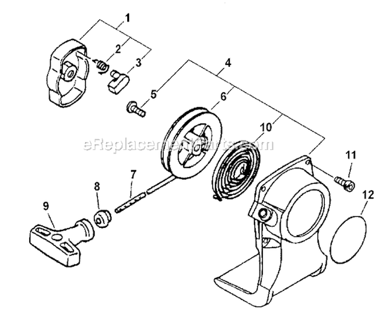 Page H Diagram and Parts List for PE-200 07001001 - 07001032 Echo Edger