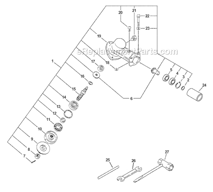 Page E Diagram and Parts List for PE-200 07001033 - 07999999 Echo Edger