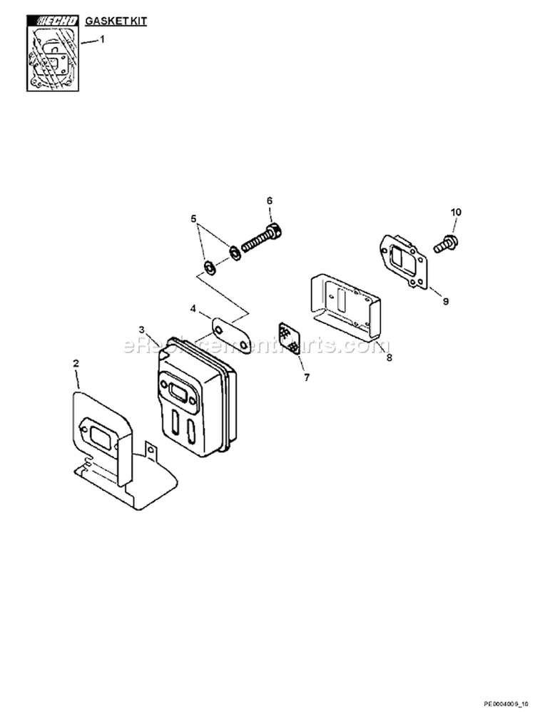Page C Diagram and Parts List for PE-200 09001001 - 09999999 Echo Edger