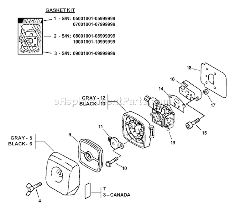 Page G Diagram and Parts List for PE-200 09001001 - 09999999 Echo Edger