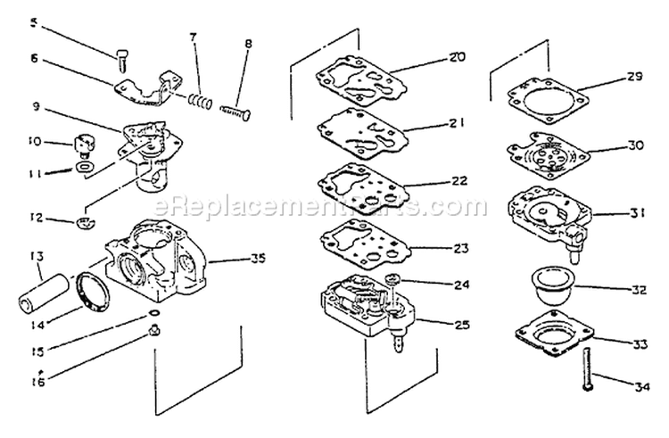Page A Diagram and Parts List for PE-2201  Echo Edger