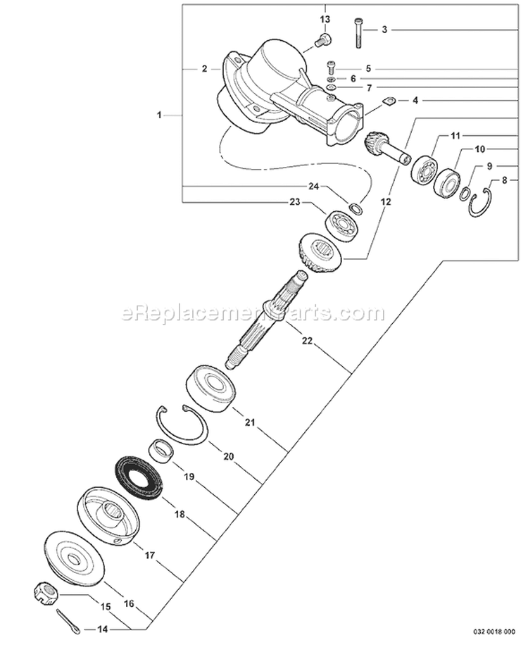 Page K Diagram and Parts List for PE-225 S78813001001 - S78813999999 Echo Edger