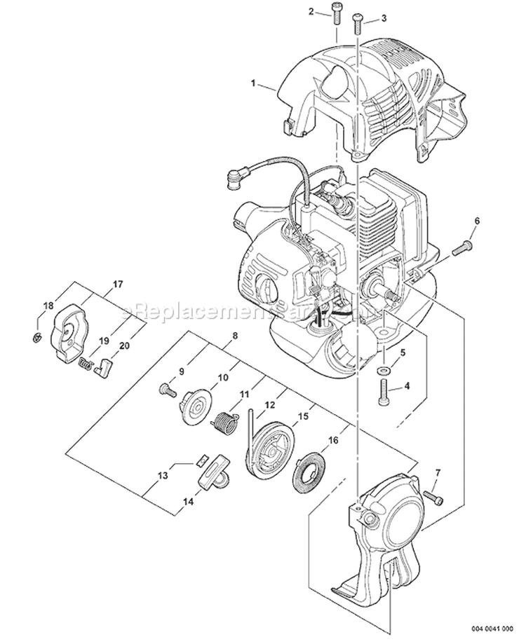 Page D Diagram and Parts List for PE-225 S78813001001 - S78813999999 Echo Edger
