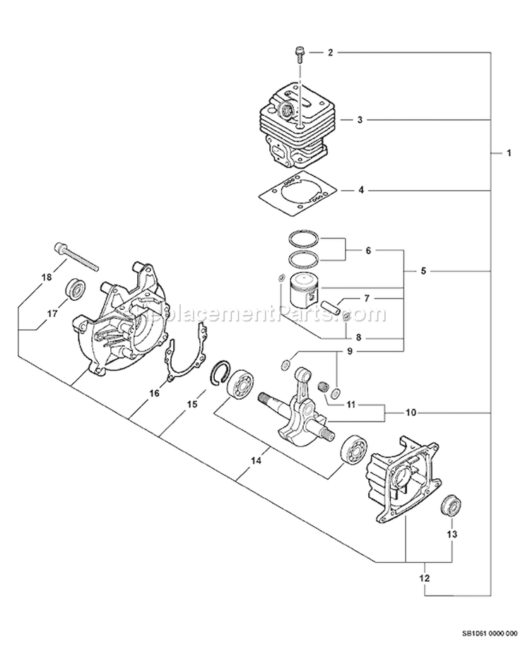 Page E Diagram and Parts List for PE-231 06001001-06999999 Echo Edger