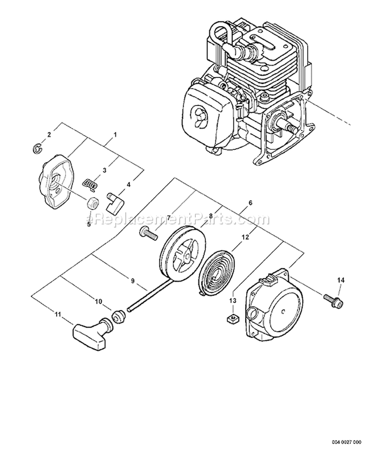 Page Q Diagram and Parts List for PE-231 06001001-06999999 Echo Edger
