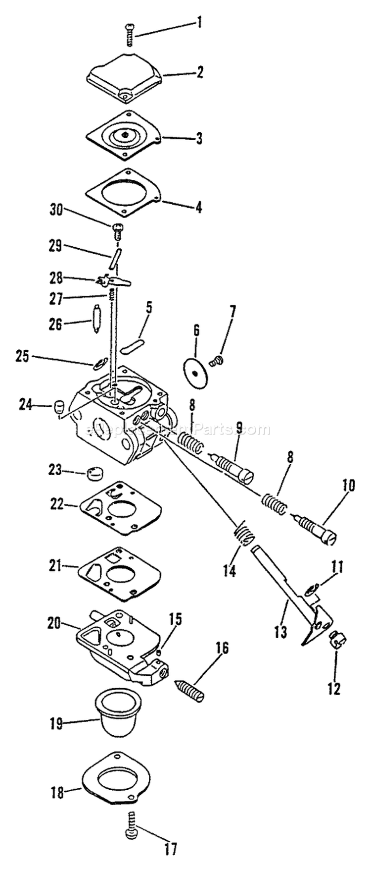 Page A Diagram and Parts List for PE-2400 008001-018099 Echo Edger