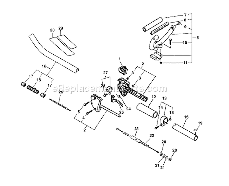 Page B Diagram and Parts List for PE-2400 Type 1E -After S/N 001001 Echo Edger