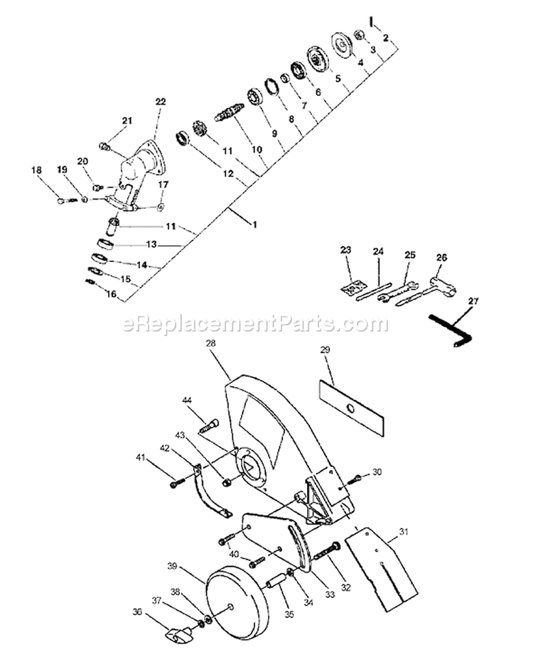 Page D Diagram and Parts List for PE-2400 Type 1E -After S/N 001001 Echo Edger
