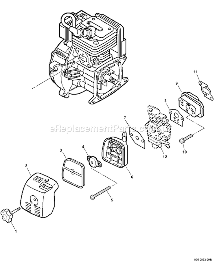 Page L Diagram and Parts List for PE-261 02001001-02999999 Echo Edger