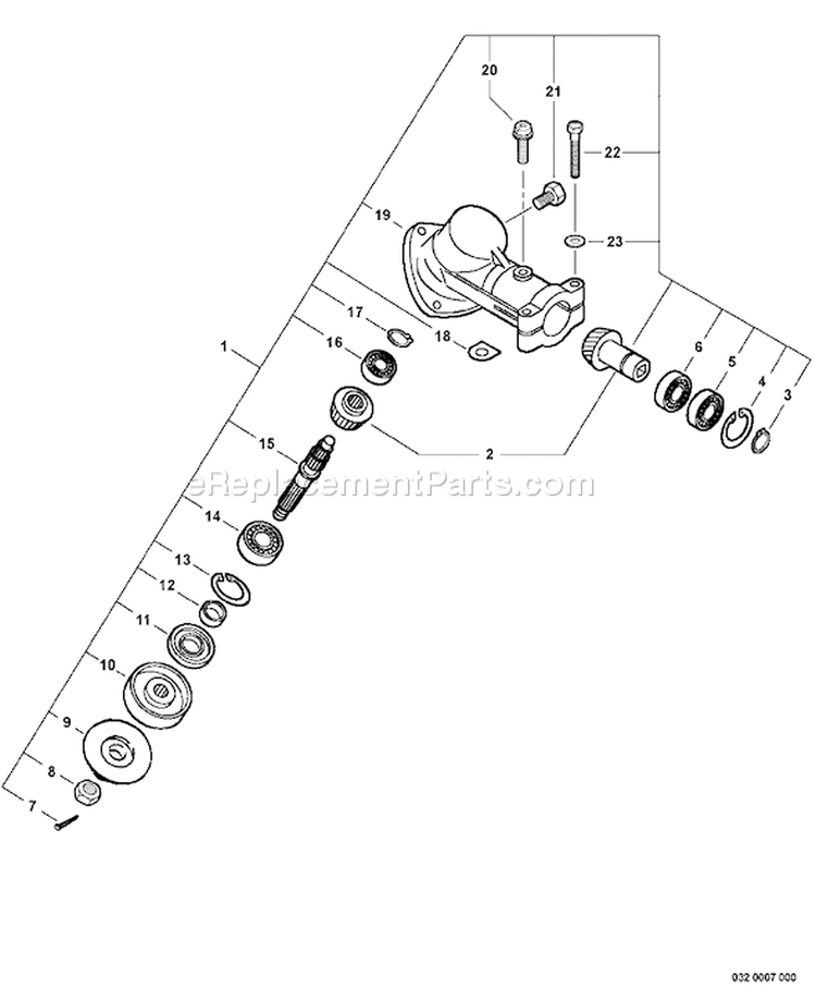 Page K Diagram and Parts List for PE-260 05001001-05999999 Echo Edger