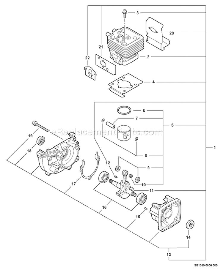Page E Diagram and Parts List for PE-265S S71412001001-S71412999999 Echo Edger